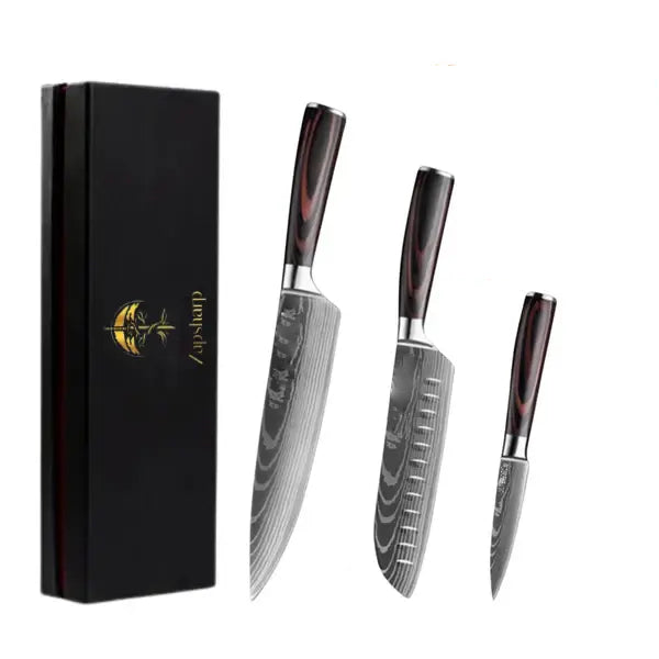 Set de 3 couteaux Japonais - Chef Kaizen 改善